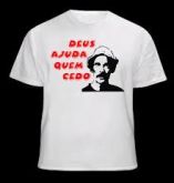 CAMISETA PERSONALIZADA POLIÉSTER NA COR BRANCA  P M G GG